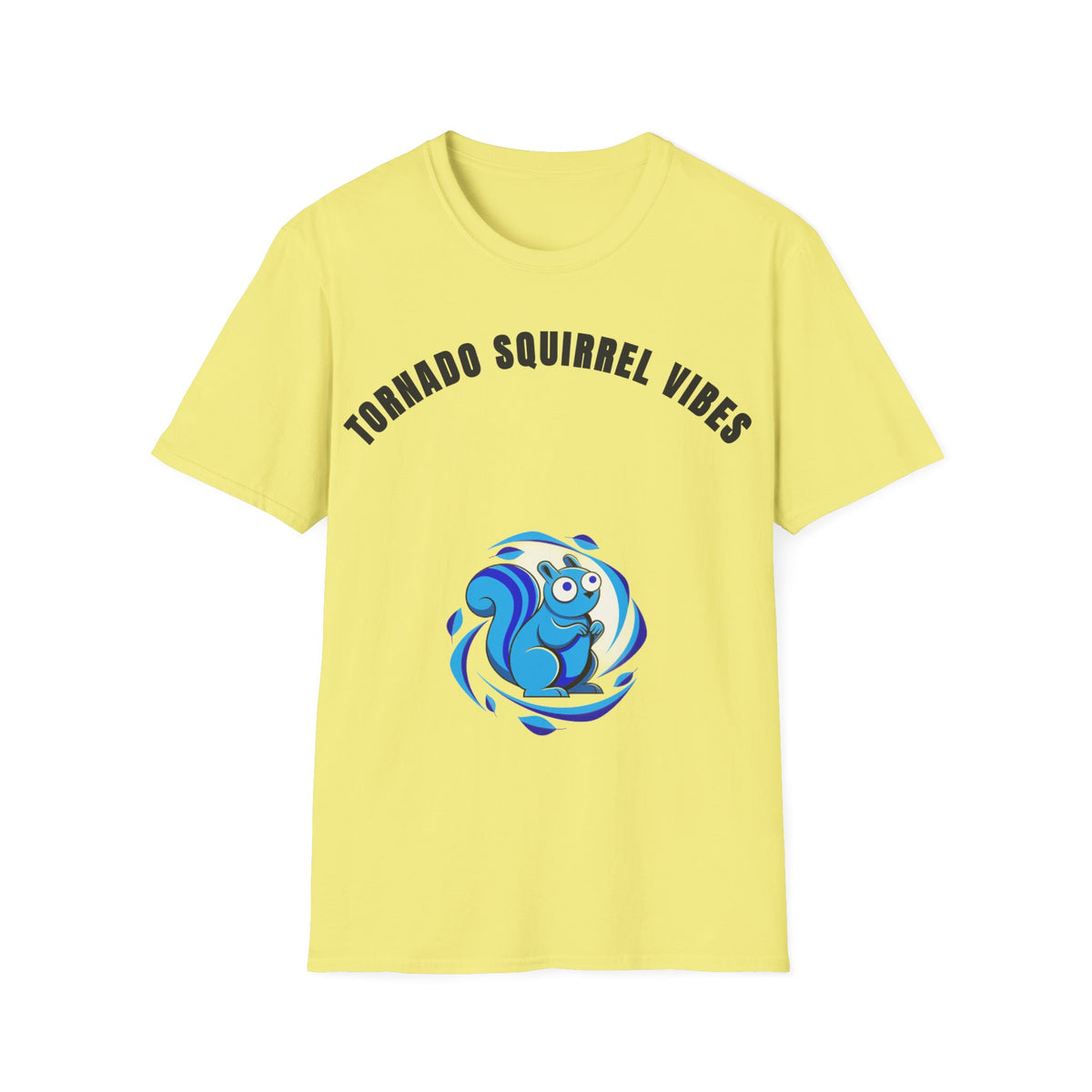 T-Shirt — "Tornado Squirrel Vibes" Graphic Tee | Cute Whimsical Squirrel Swirl Design - Trending Now - September 2026