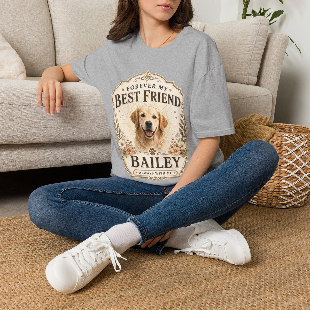 Forever My Best Friend Dog T-Shirt — Personalized Pet Tribute Tee