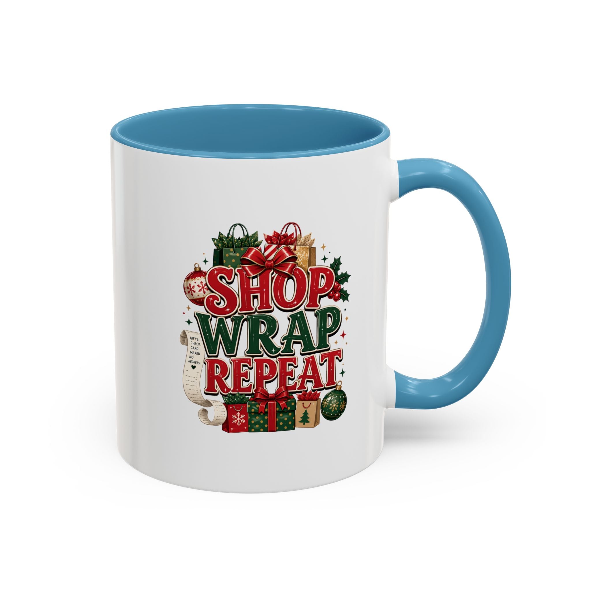 Shop Wrap Repeat Christmas Accent Coffee Mug