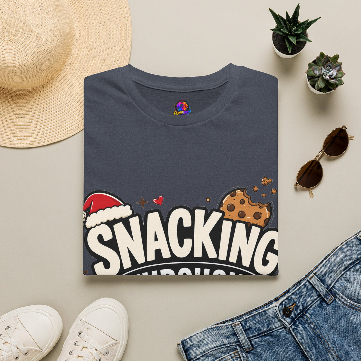 Snacking Through Christmas T-Shirt — Funny Holiday Cookie Tee