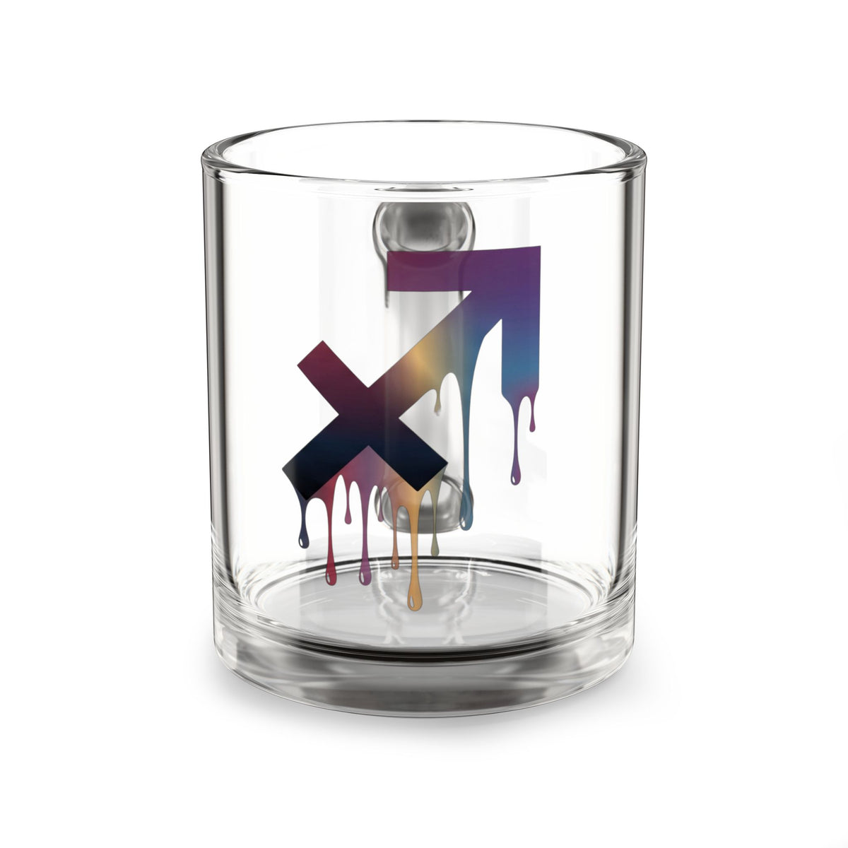 Sagittarius Drip Glass Mug — 10oz Zodiac Coffee Cup