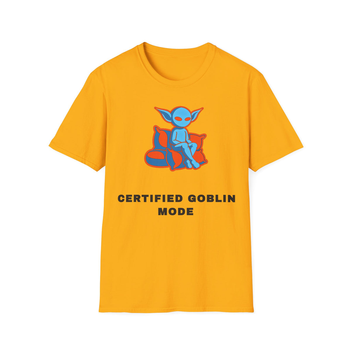 Certified Goblin Mode T-Shirt — Cute Blue Goblin Graphic Tee - Trending Now - September 2026