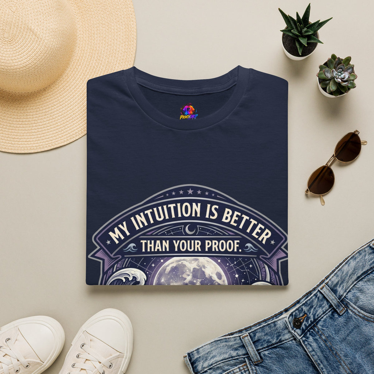 Cancer Zodiac T-Shirt — "My Intuition Is Better Than Your Proof" Astrology Tee