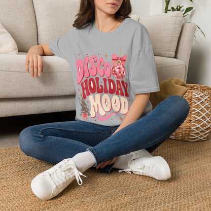 Disco Holiday T-Shirt — Retro Pink Disco Ball Christmas Tee