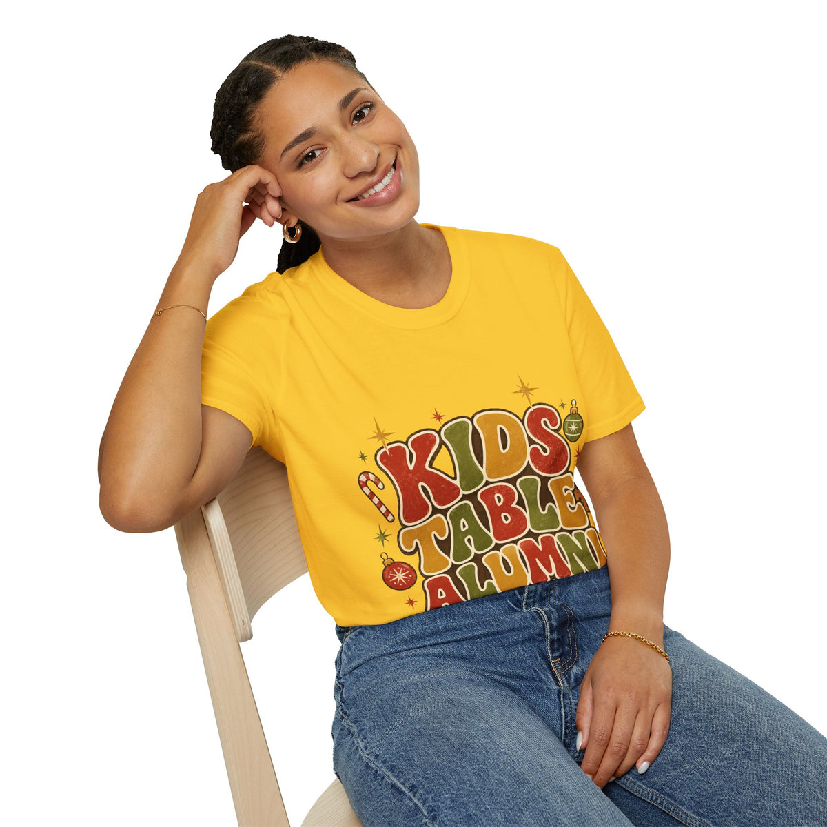 Kids Table Alumni T-Shirt — Retro Holiday Family Dinner Tee