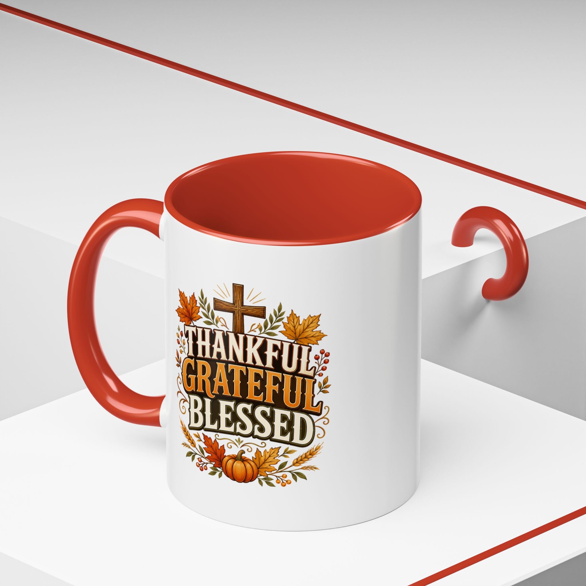Thanksgiving Mug Thankful Grateful Blessed Coffee Mug