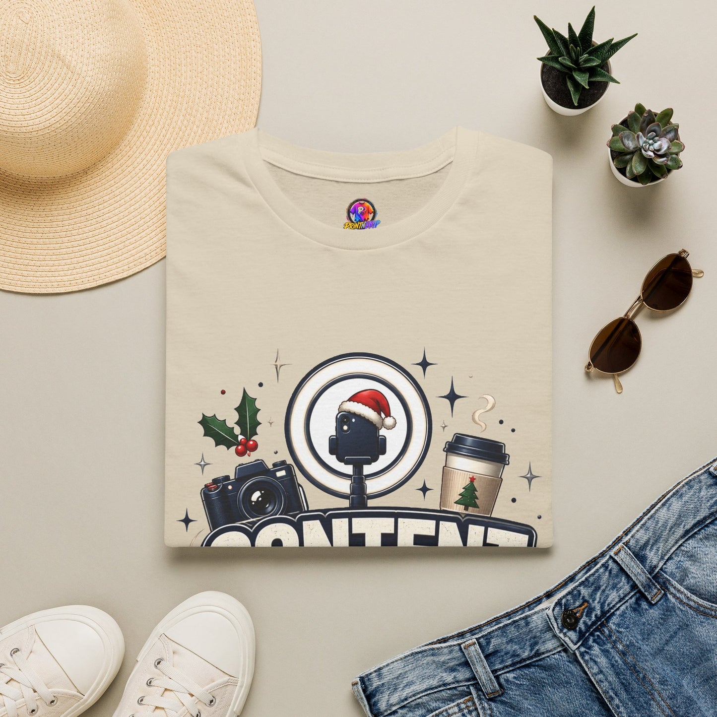 Content Creator Christmas T-Shirt