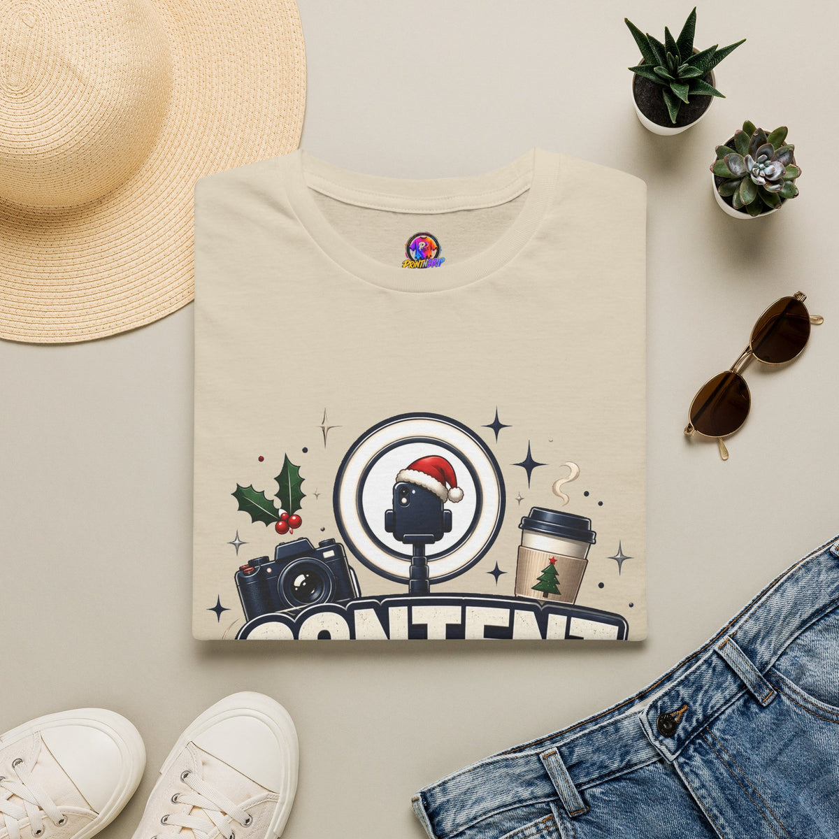 Content Creator Christmas T-Shirt