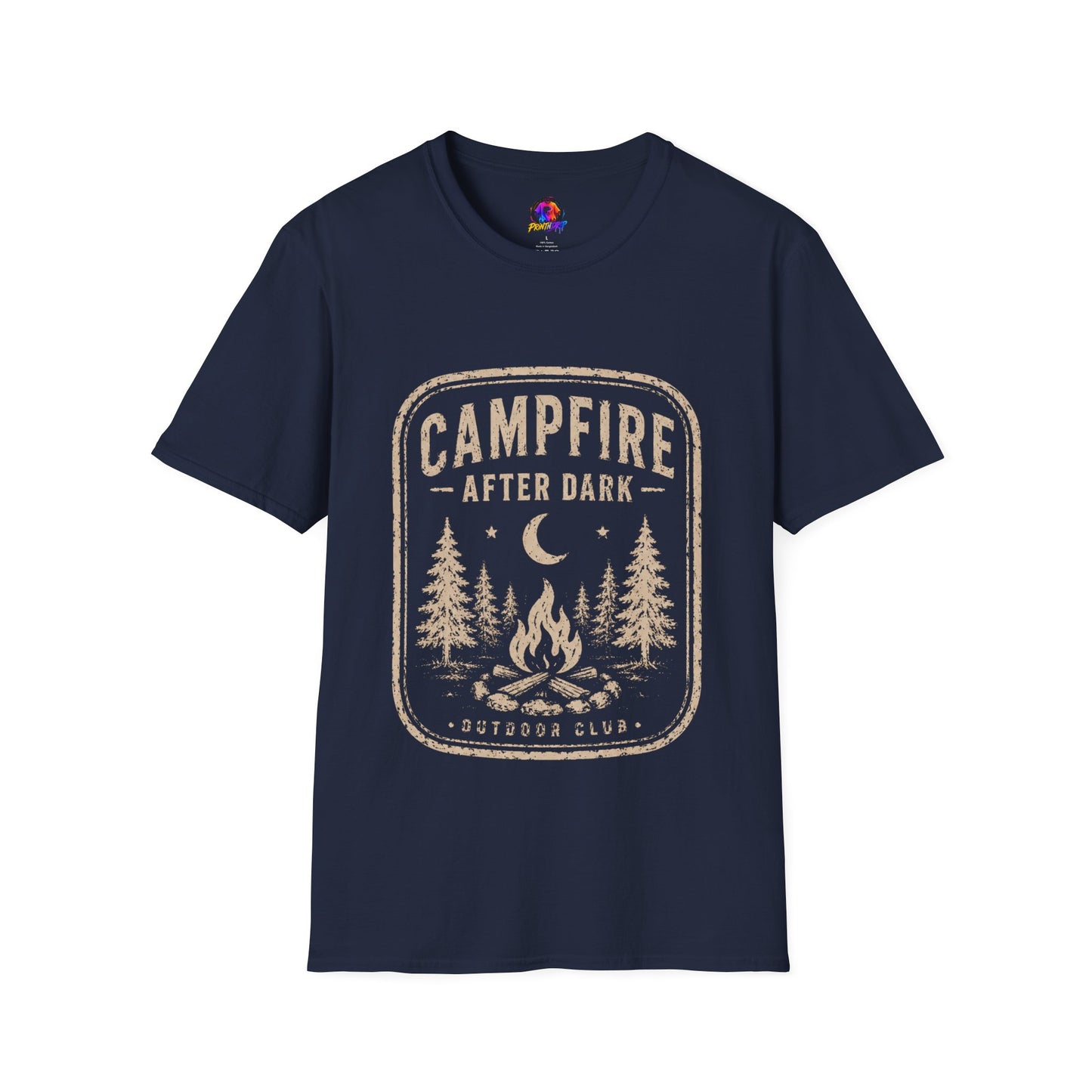 Campfire After Dark T-Shirt — Vintage Camping Graphic Tee