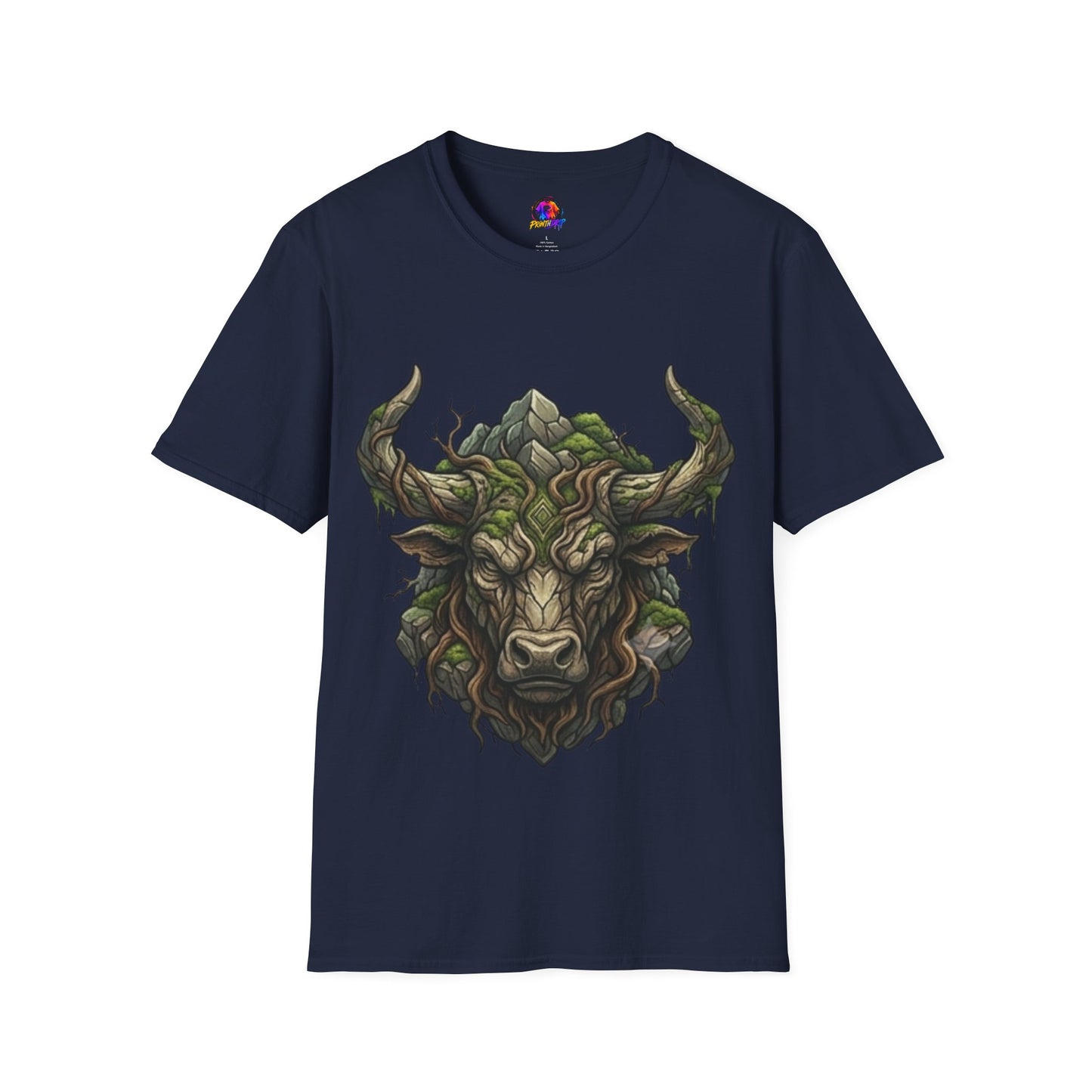 Forest Spirit Bull T-Shirt — Greenwood Celtic Nature Bull Design