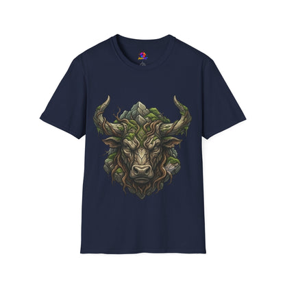 Forest Spirit Bull T-Shirt — Greenwood Celtic Nature Bull Design