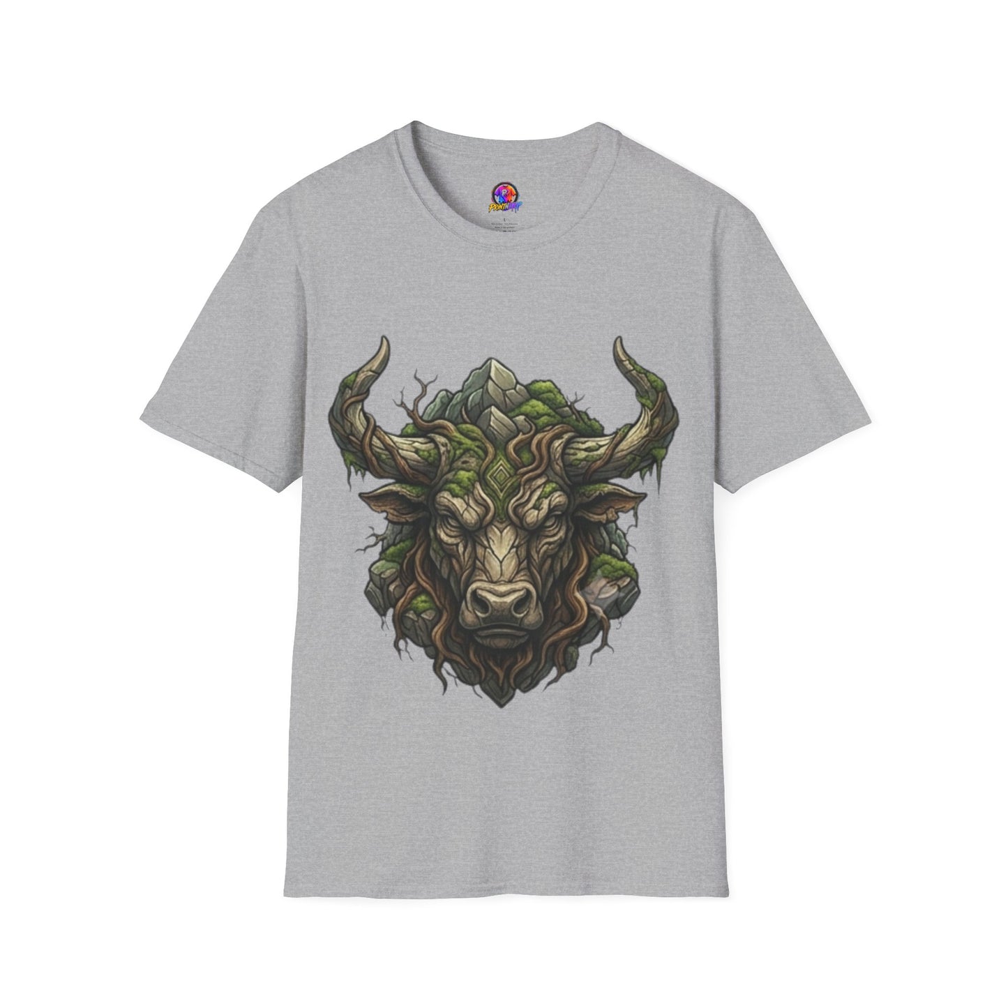 Forest Spirit Bull T-Shirt — Greenwood Celtic Nature Bull Design