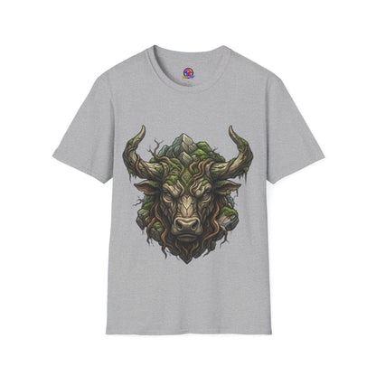 Forest Spirit Bull T-Shirt — Greenwood Celtic Nature Bull Design