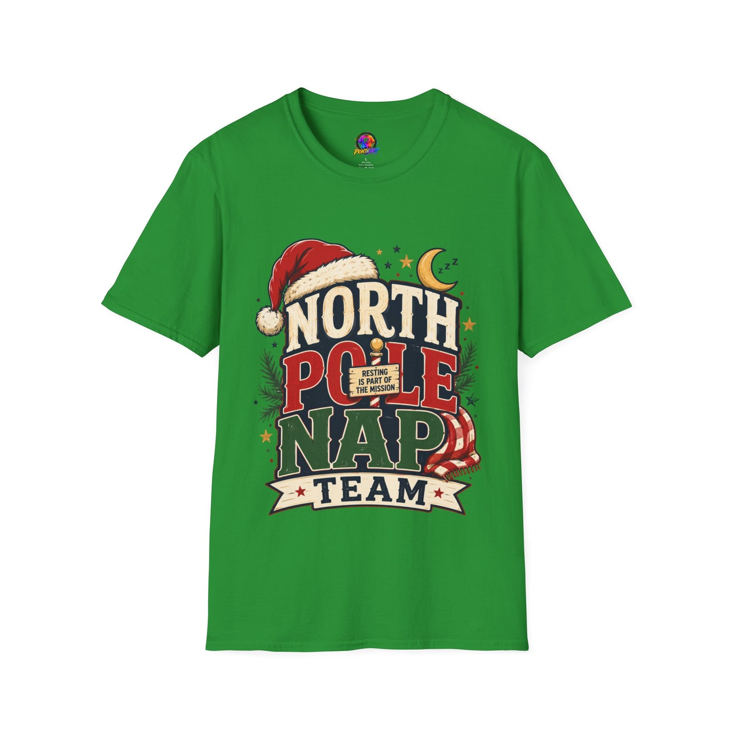 North Pole Nap Team T-Shirt — Funny Christmas Sleepy Holiday Tee