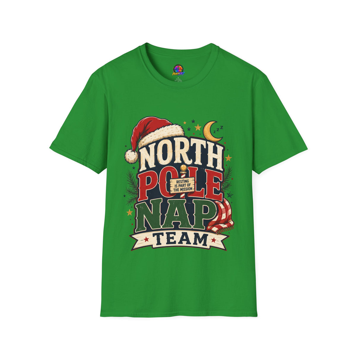 North Pole Nap Team T-Shirt — Funny Christmas Sleepy Holiday Tee