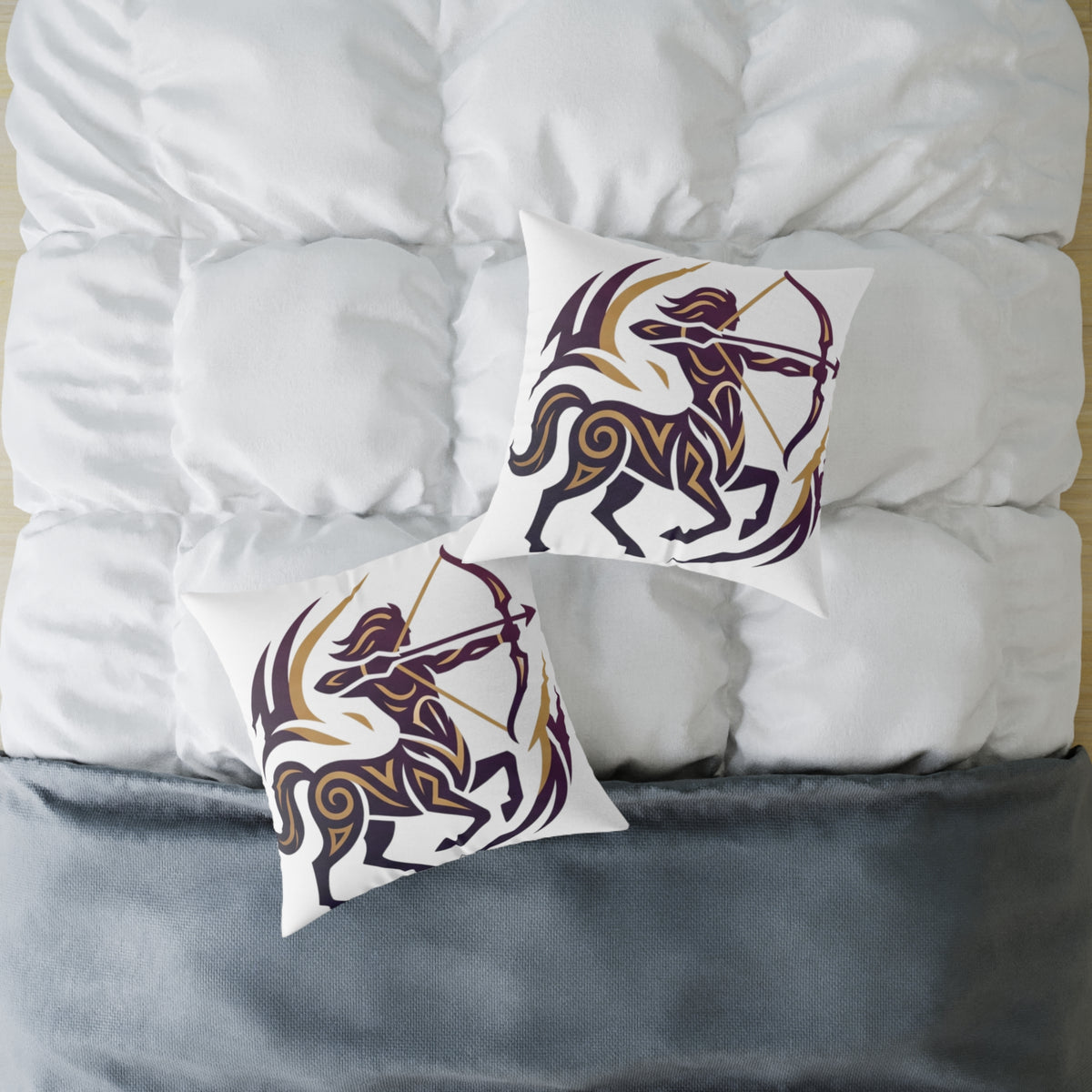 Sagittarius Zodiac Archer Square Poly Canvas Pillow