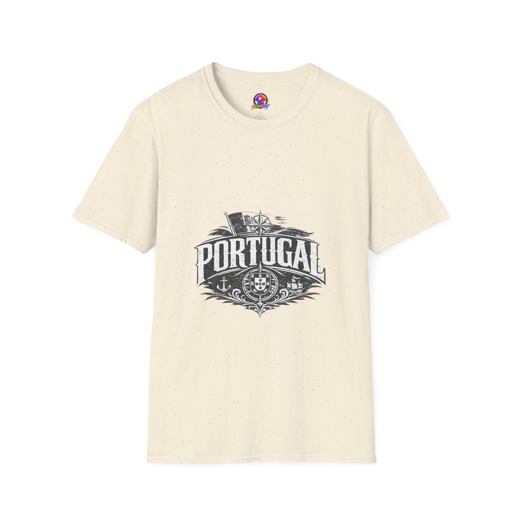 Portugal Vintage Compass T-Shirt — Nautical Travel Souvenir