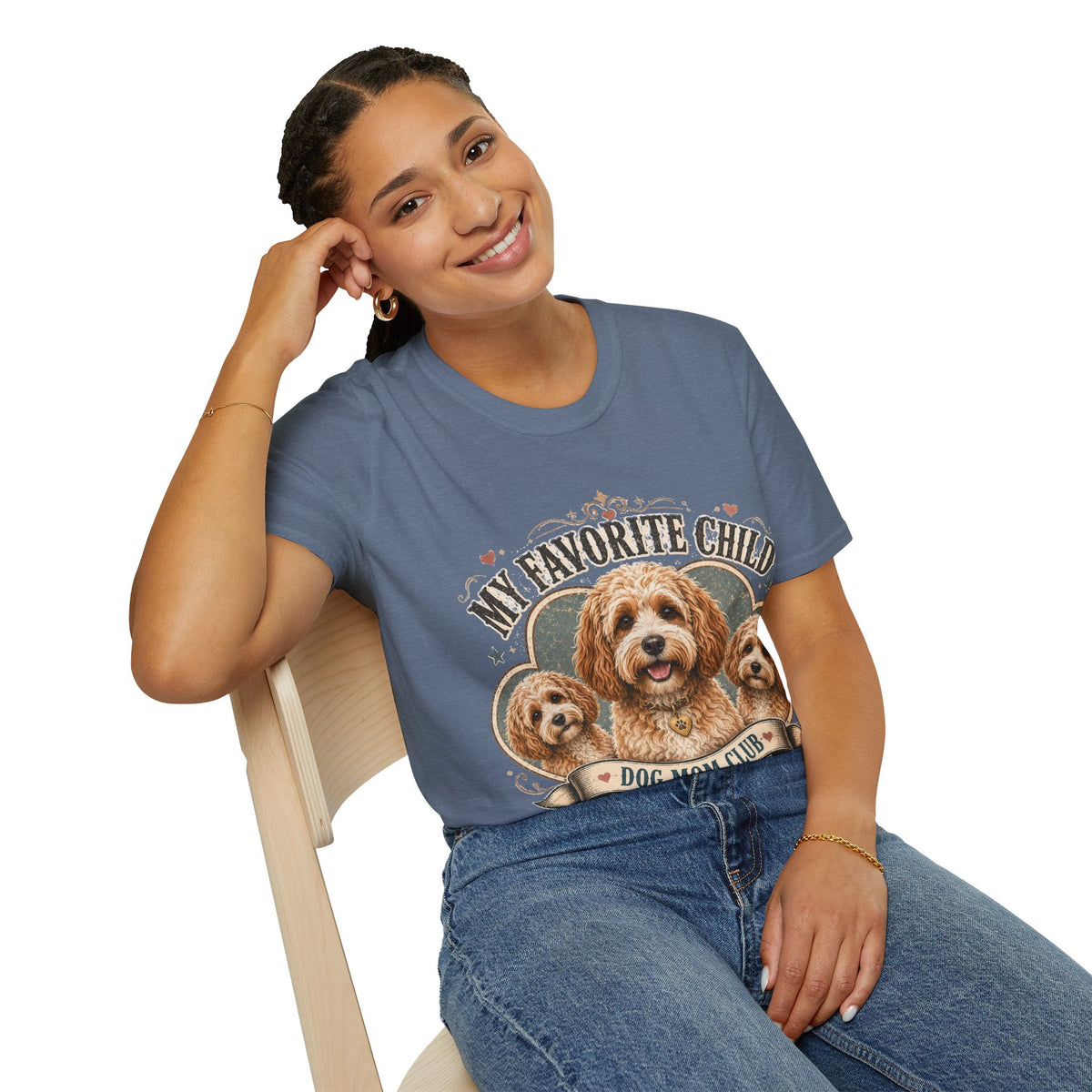 Dog Mom T-Shirt — "My Favorite Child" Cavalier Love Graphic Tee
