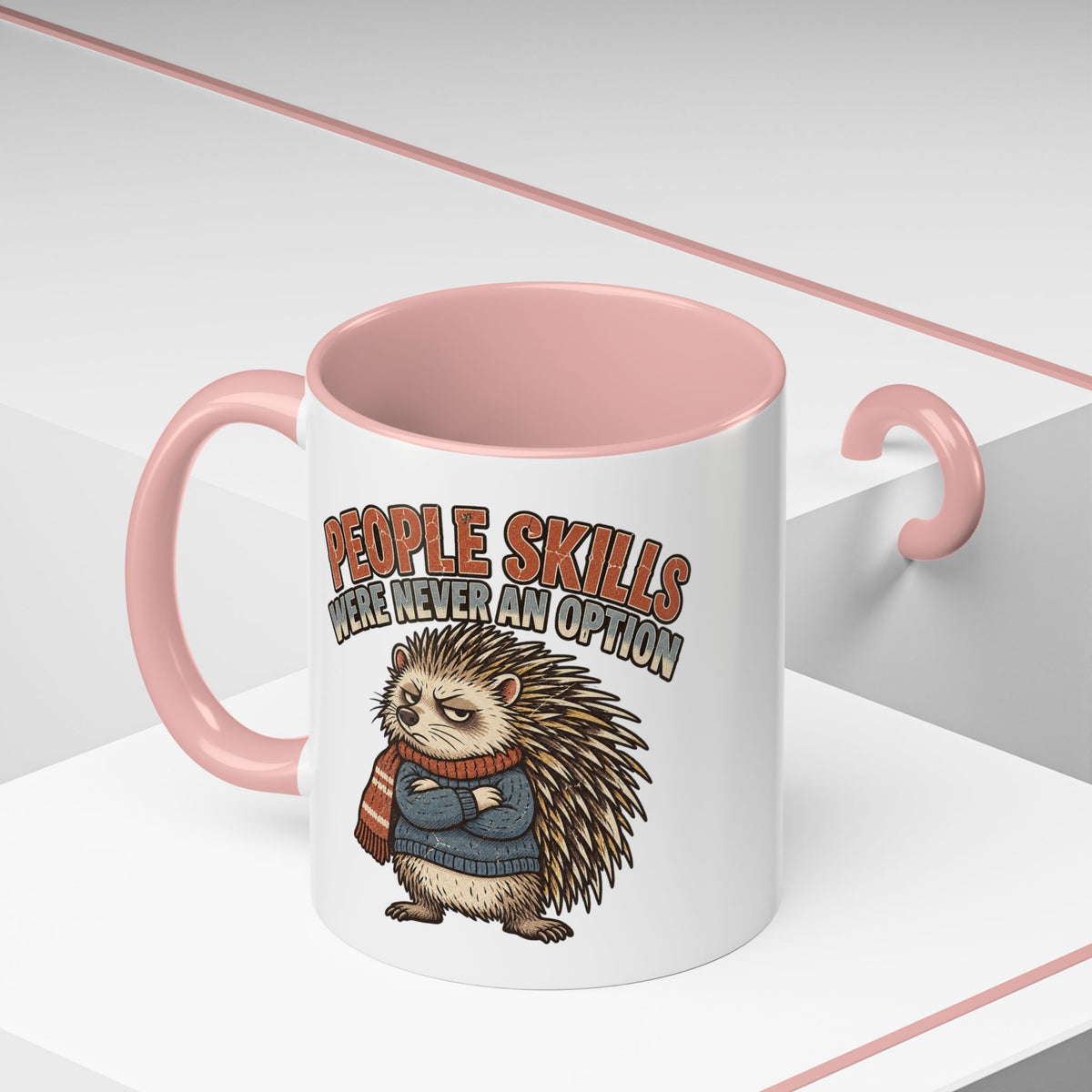 Funny And Witty "People Skills Were Never An Option" Accent Coffee Mug (11, 15oz)