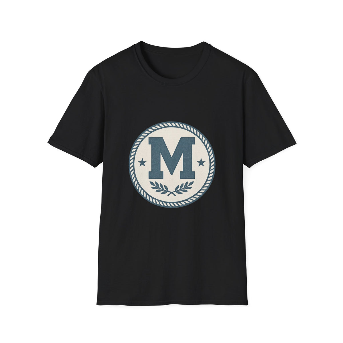 Monogram M Crest T‑Shirt — Vintage Initial Logo Tee - Trending Now - August 2026