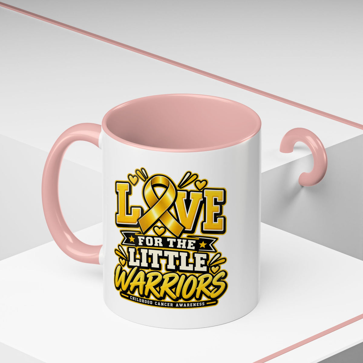 Coffee Mug — "Love for the Little Warriors" Childhood Cancer Awareness Accent Mug