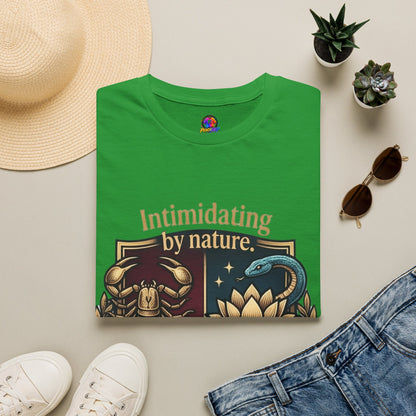 Intimidating by Nature T-Shirt — Scorpion & Snake Badge Design
