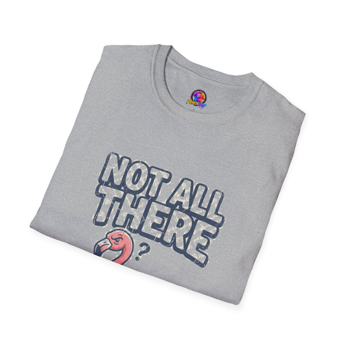 Funny And Witty Not All There Flamingo T-Shirt — Funny Quirky Graphic Tee