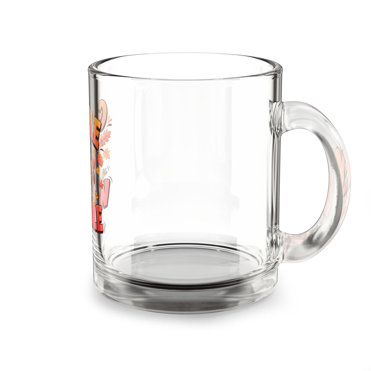 Glass Mug — "Gobble Till You Wobble" Thanksgiving Turkey Coffee Mug (10 oz)