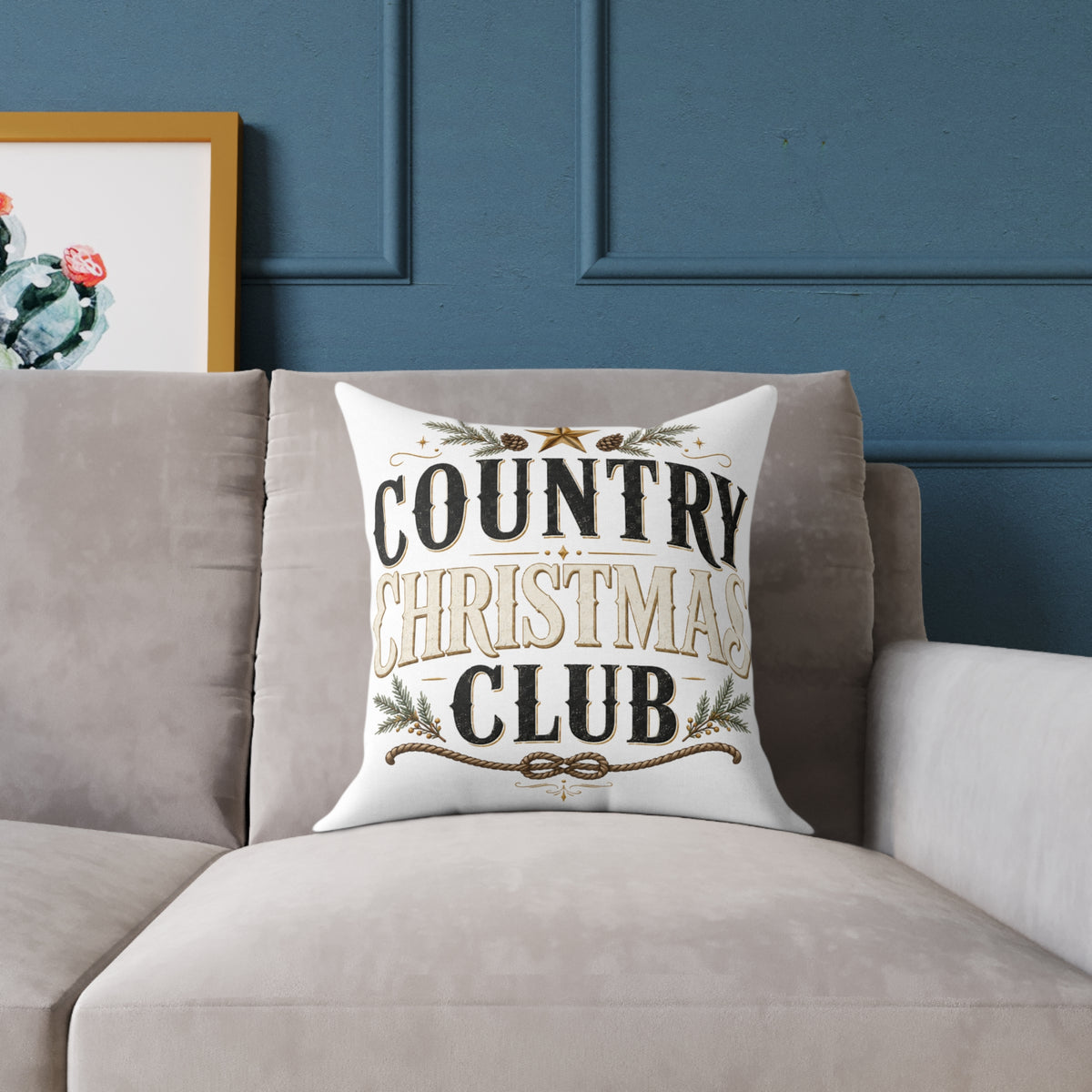 Country Christmas Club Pillow