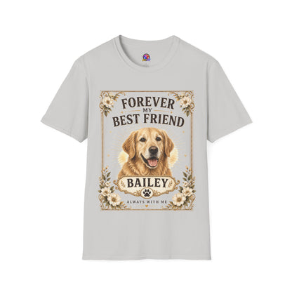 Forever My Best Friend Dog T-Shirt — Personalized Golden Retriever Tribute