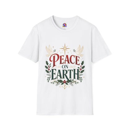 Peace on Earth T-Shirt — Holiday Dove & Star Christmas Tee
