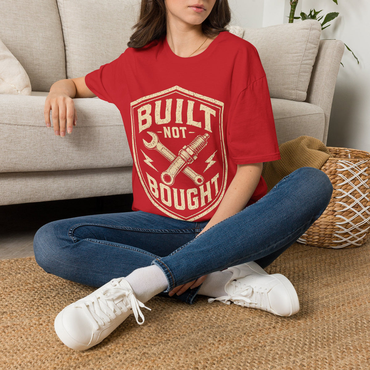 Built Not Bought T-Shirt — Vintage Mechanic Auto Repair Tee