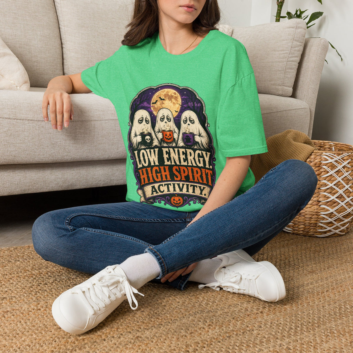 Halloween Low Energy High Spirit Unisex Softstyle T-Shirt