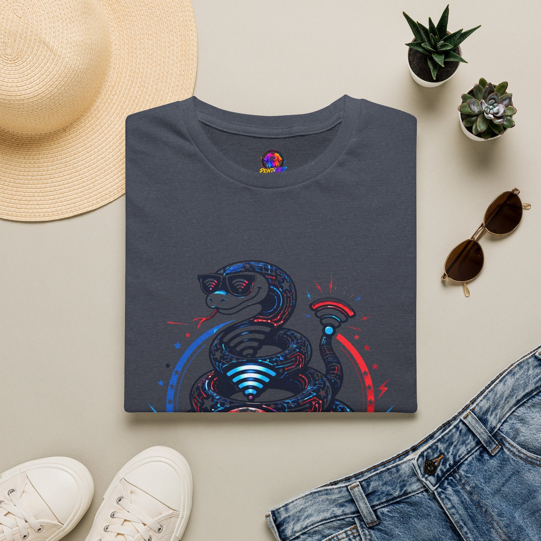 Don’t Tread on My WiFi T-Shirt — Patriotic Gadsden Snake WiFi Tee