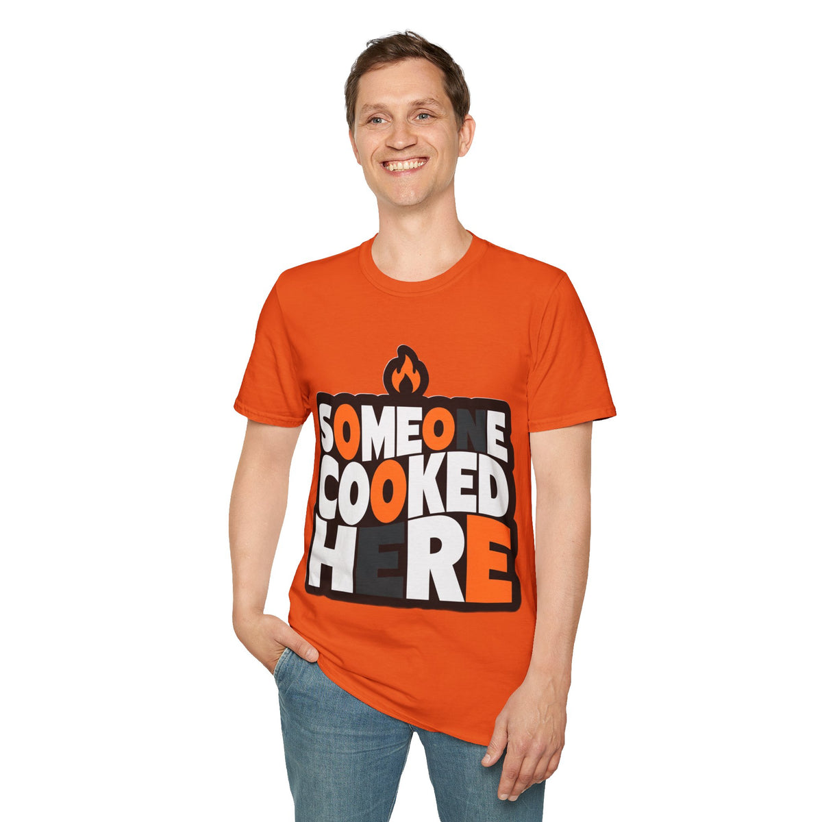T-Shirt — "Someone Cooked Here" Funny Cooking Graphic Tee - Trending Now - August 2026