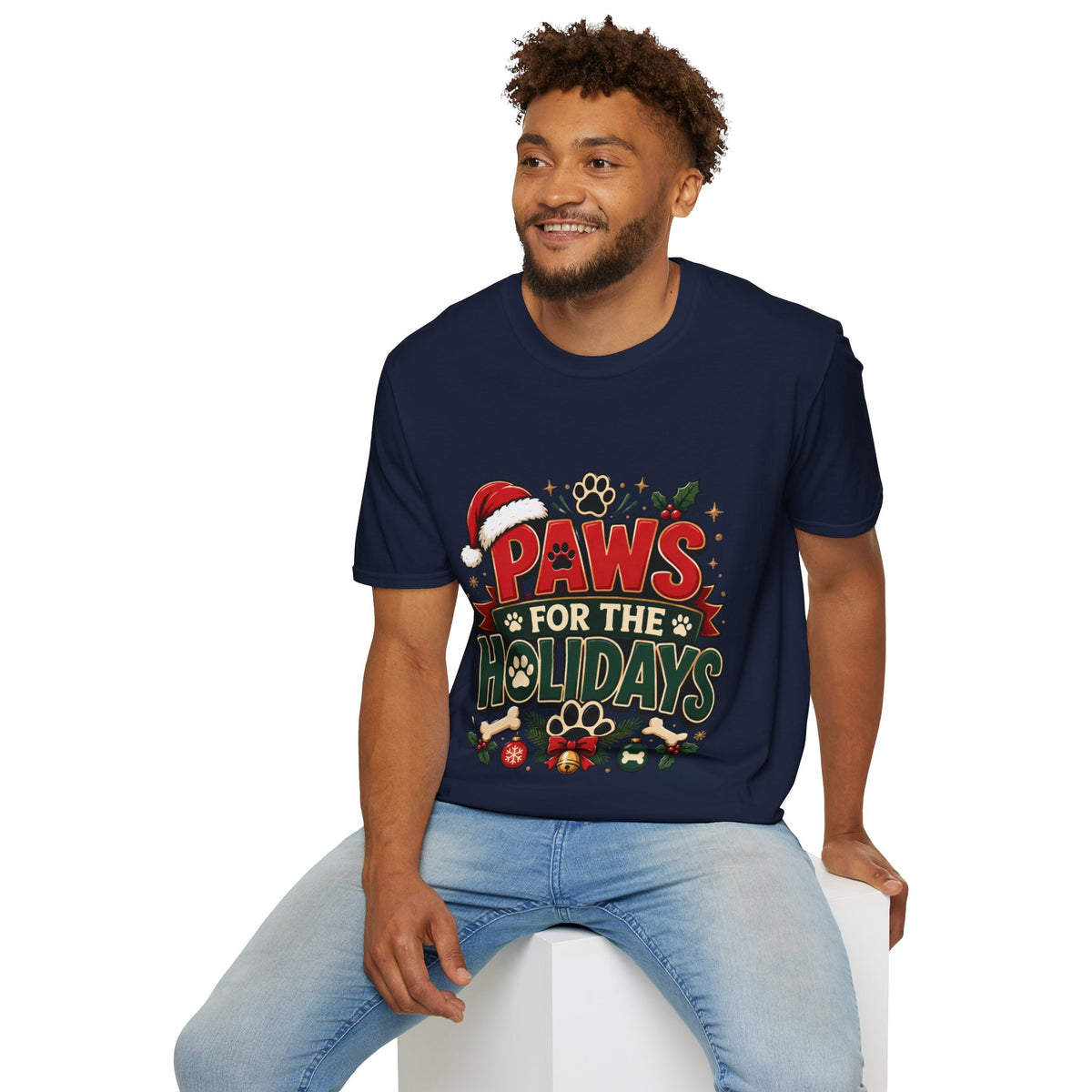 Paws for the Holidays T-Shirt — Festive Christmas Pet Lover Tee