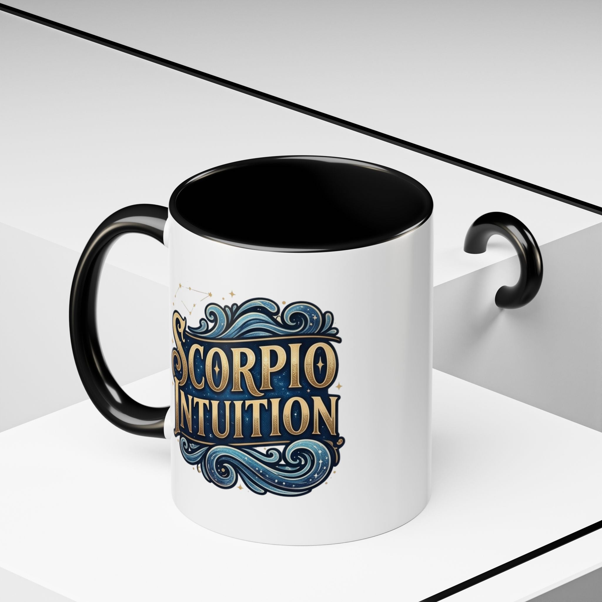 Scorpio Intuition Accent Coffee Mug — Zodiac Astrology Gift