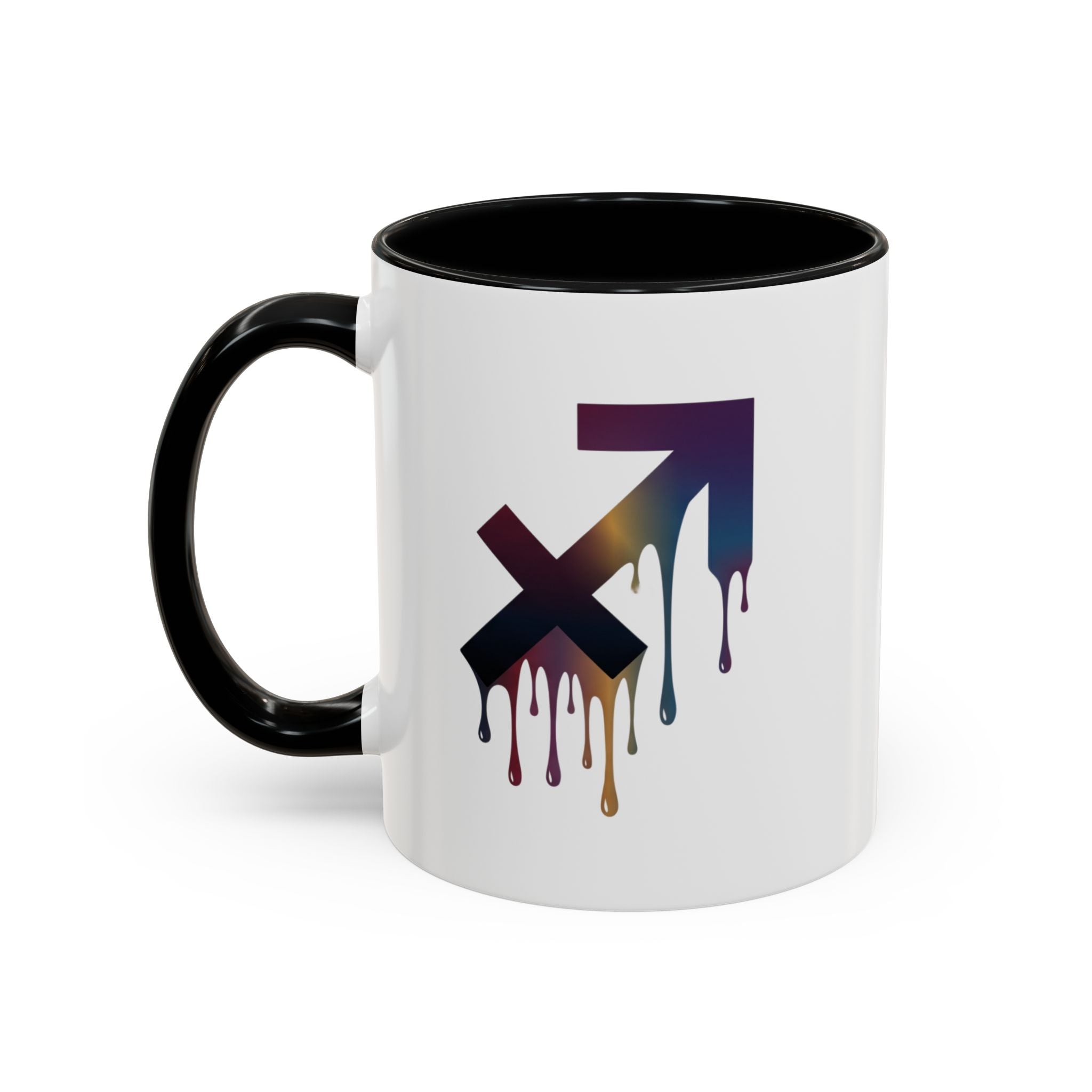 Sagittarius Drip Accent Coffee Mug — Zodiac Archer Horoscope Gift