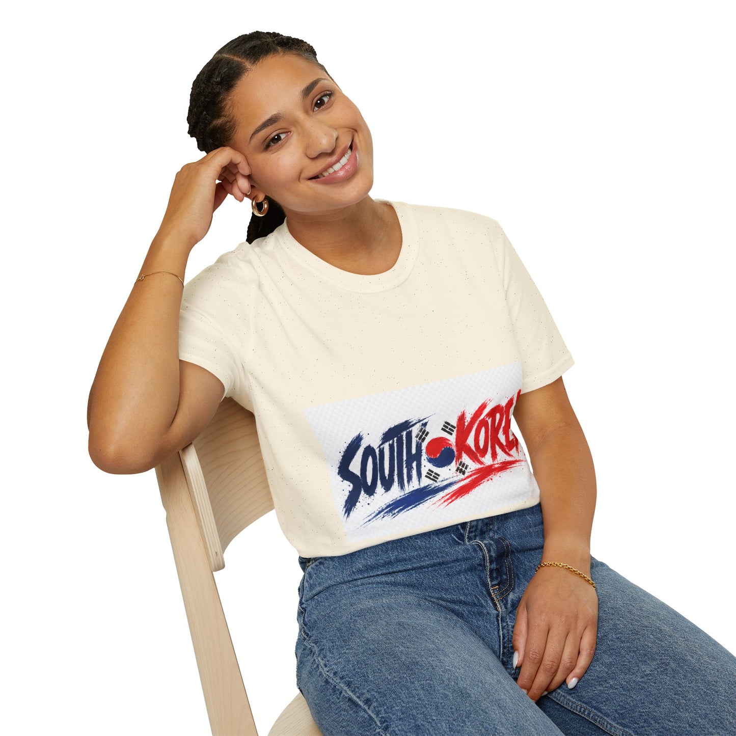 South Korea Flag Brushstroke T-Shirt — Patriotic Korean Travel Tee