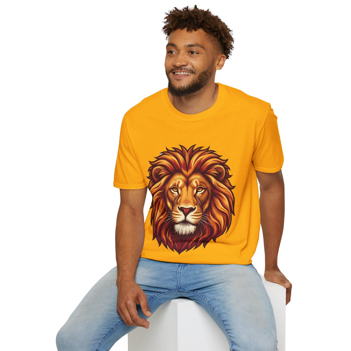 Leo Zodiac Lion Face T-Shirt — Majestic Lion Head Graphic Tee