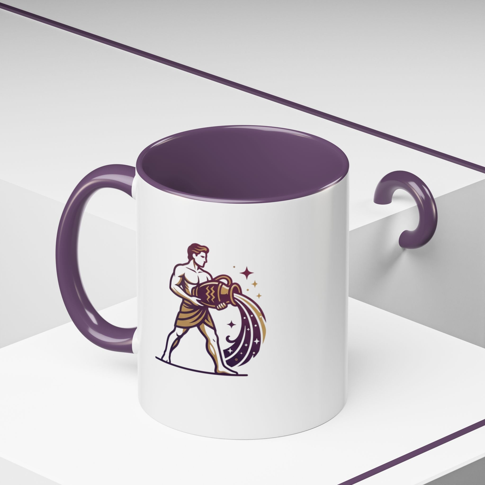 Aquarius Zodiac Coffee Mug — Water Bearer Astrology Gift