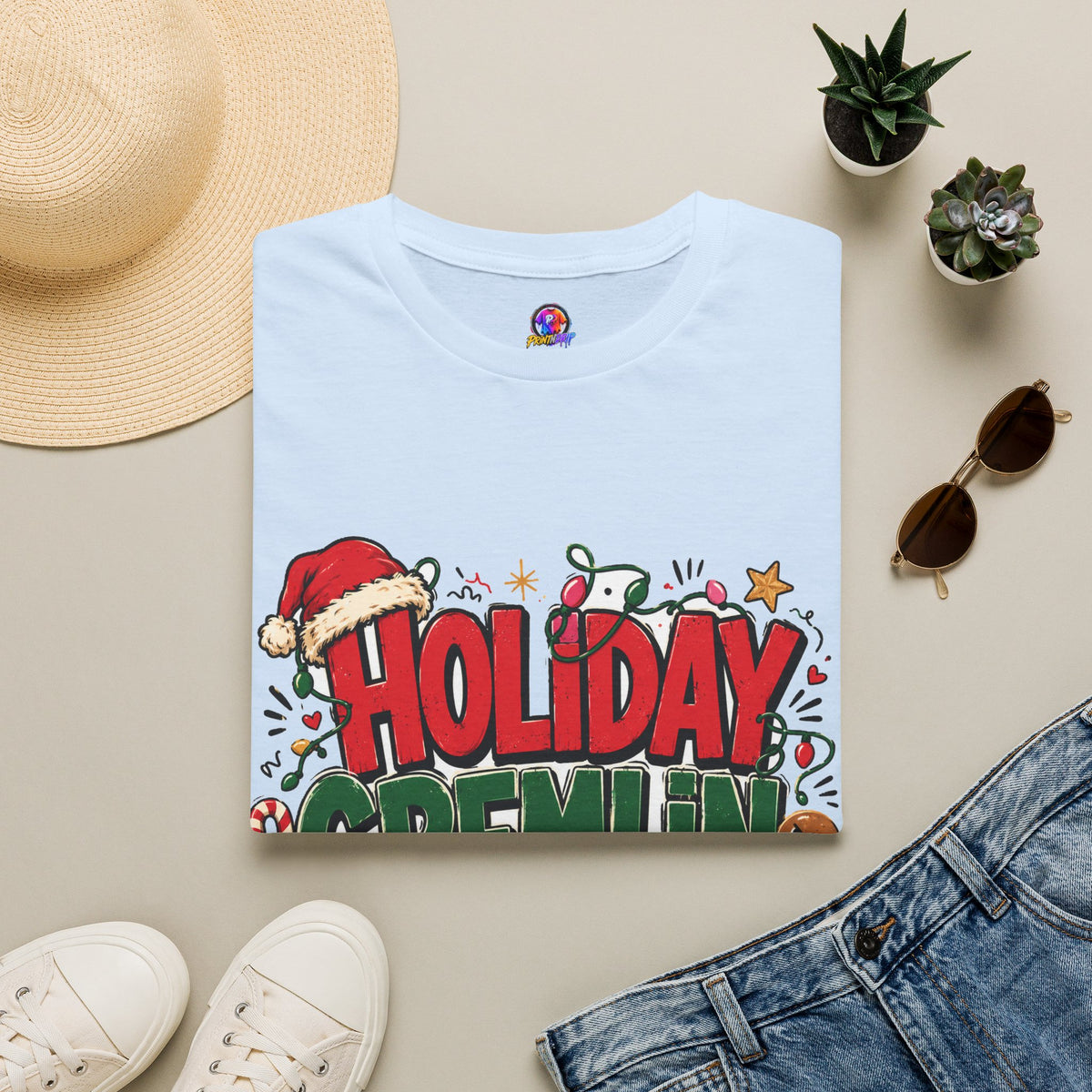 Holiday Gremlin Mode T-Shirt — Christmas Cute Festive Graphic Tee