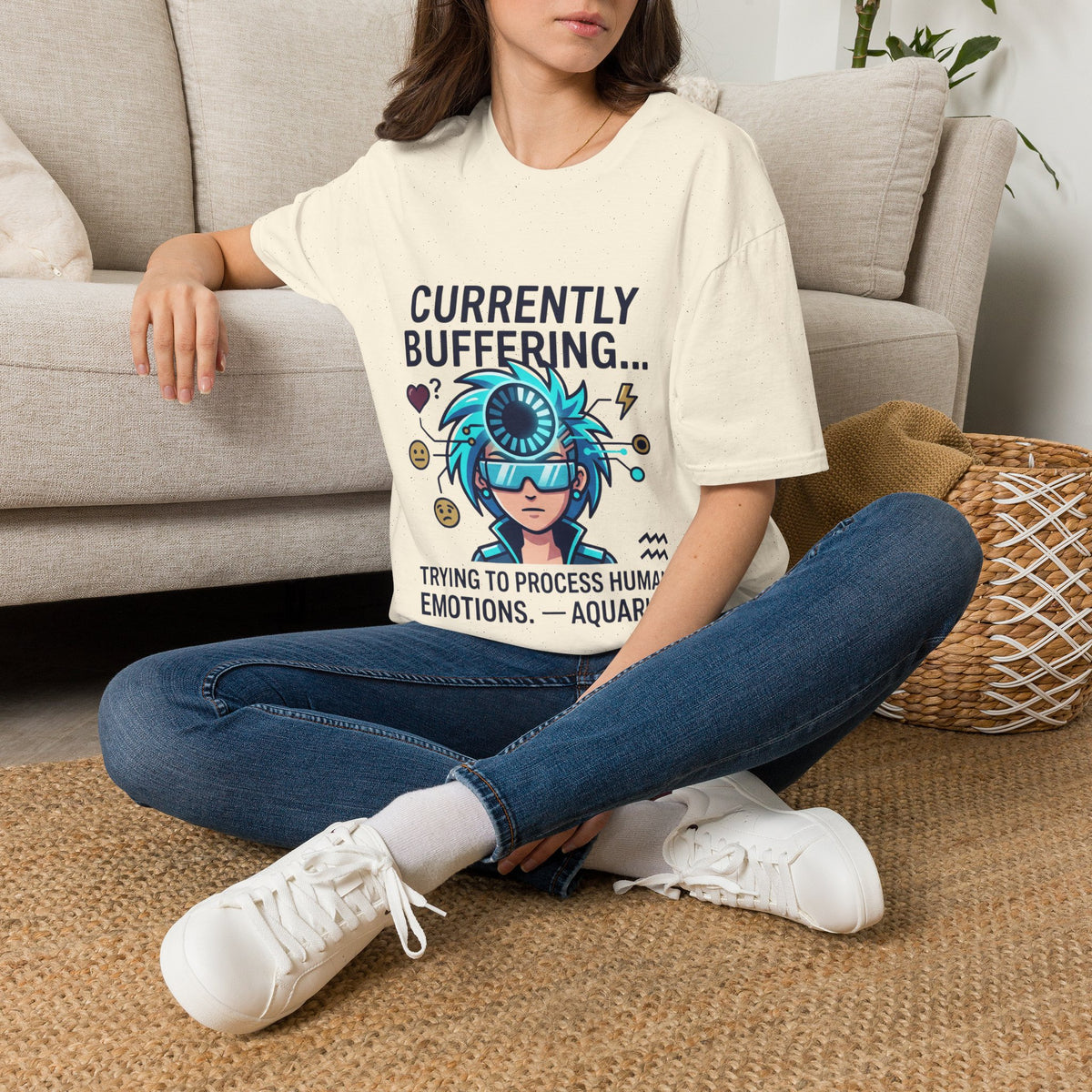 Currently Buffering T-Shirt — Funny Aquarius Zodiac Tee