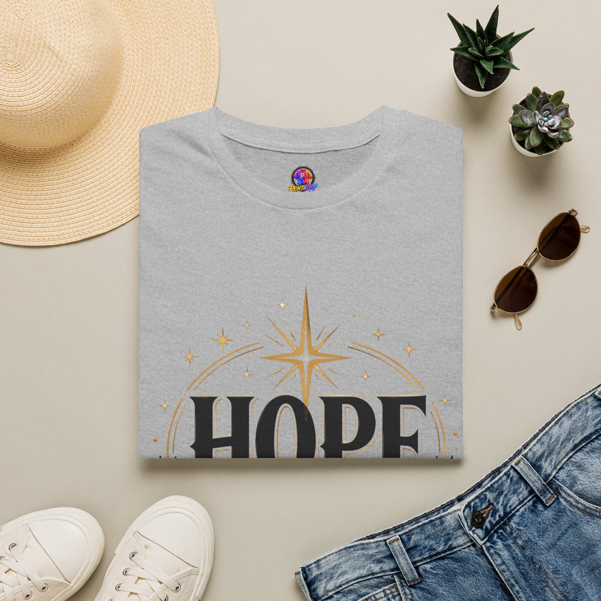 Hope Was Born T‑Shirt — Christmas Nativity Star Holiday Tee
