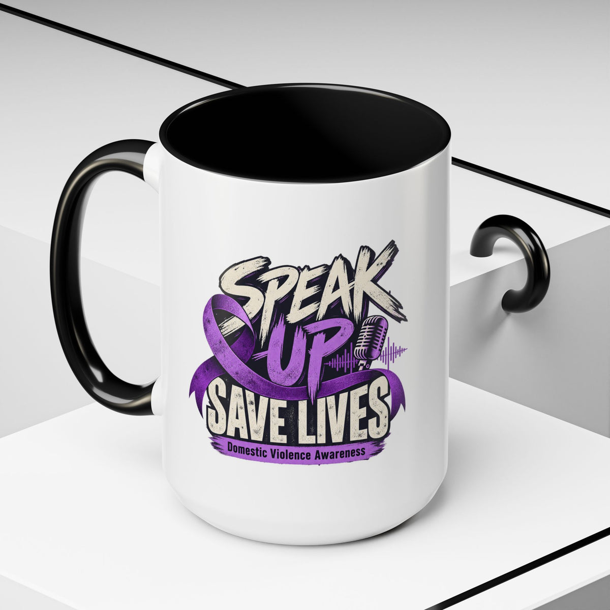 Speak Up Save Lives Domestic Violence Awareness Coffee Mug