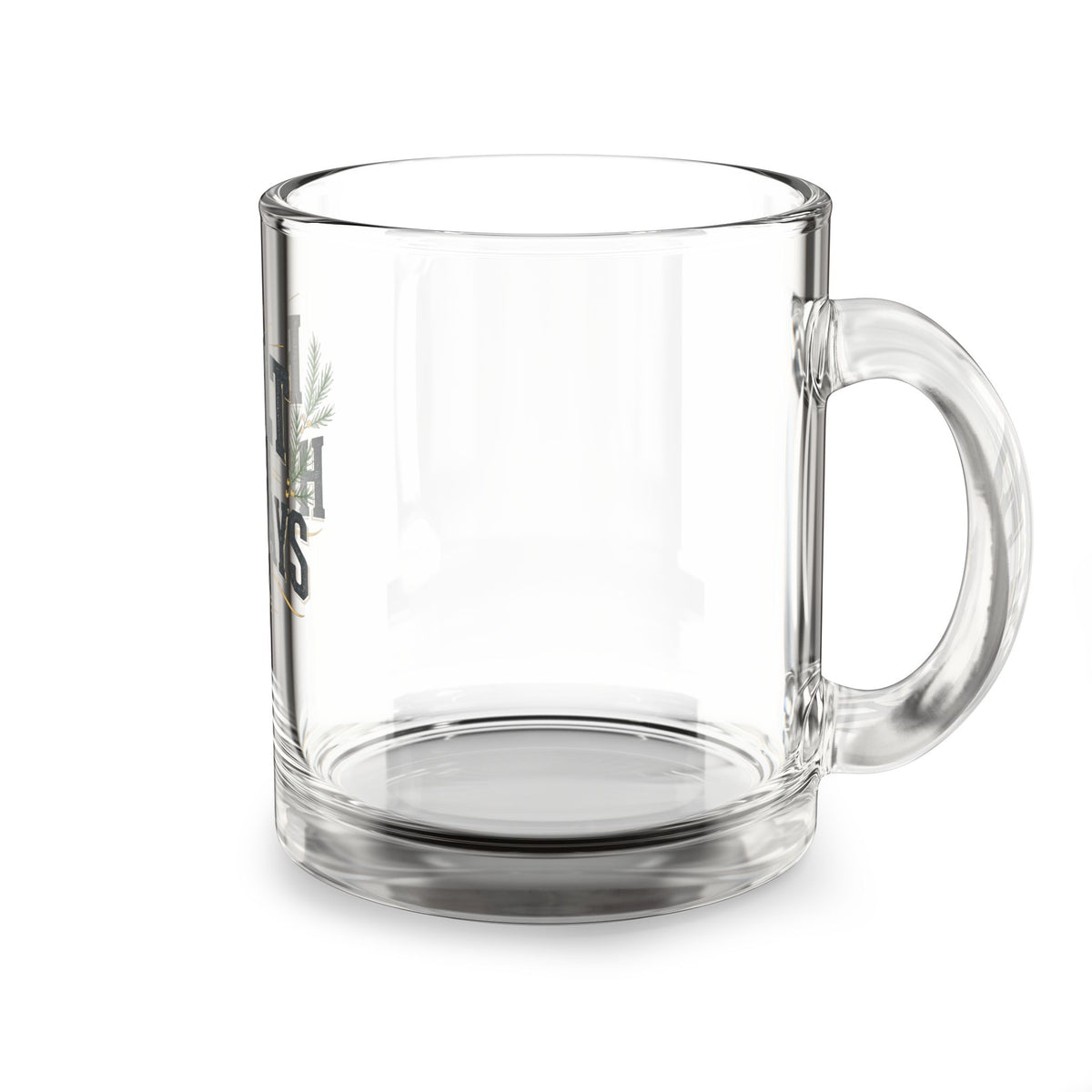Christmas Glass Mug  Built for the Holidays Glass Mug – 10oz Festive Whiskey/Coffee Tumbler Gift
