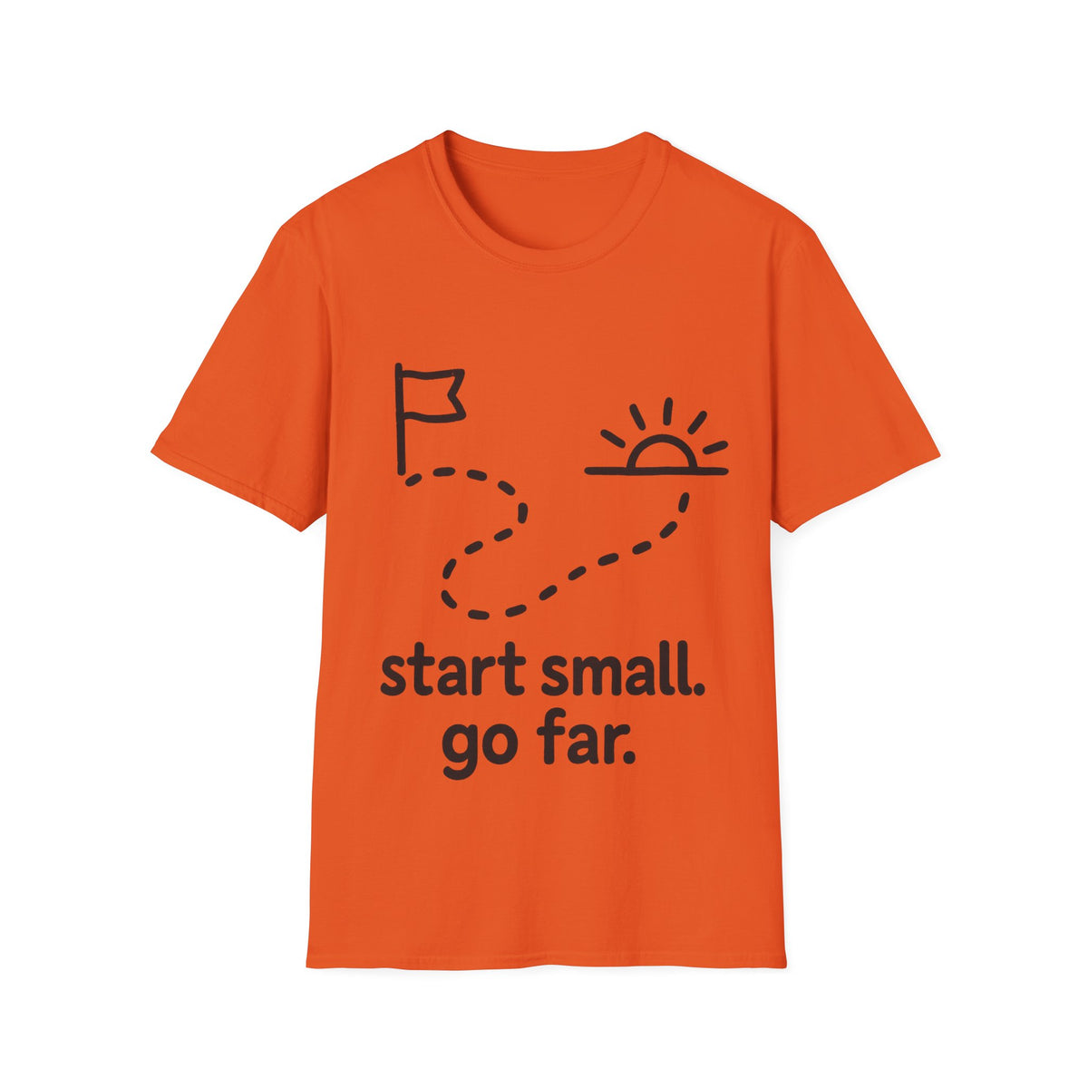 Start Small Go Far Minimalist Trail T-Shirt, Inspirational Hiking Path Graphic Tee - Trending Now - September 2026