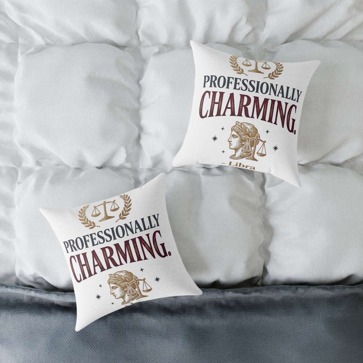 Libra Zodiac Professionally Charming Square Poly Canvas Pillow