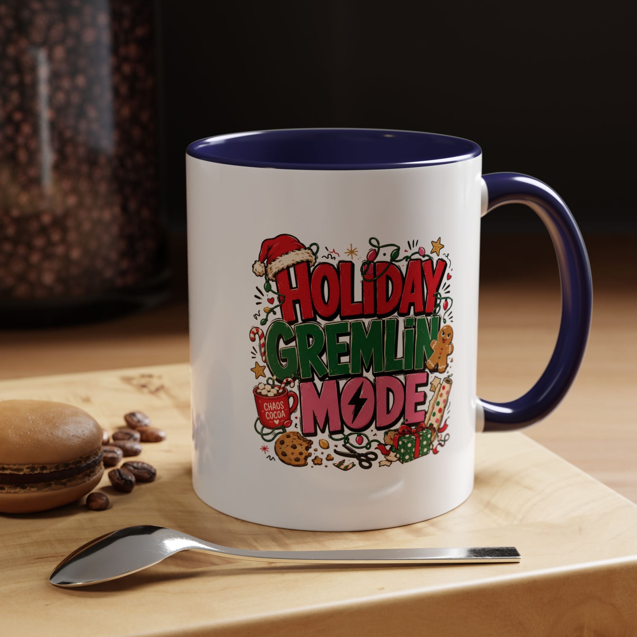 Modern Day Christmas Holiday Gremlin Mode Coffee Mug — Funny Christmas Accent Mug