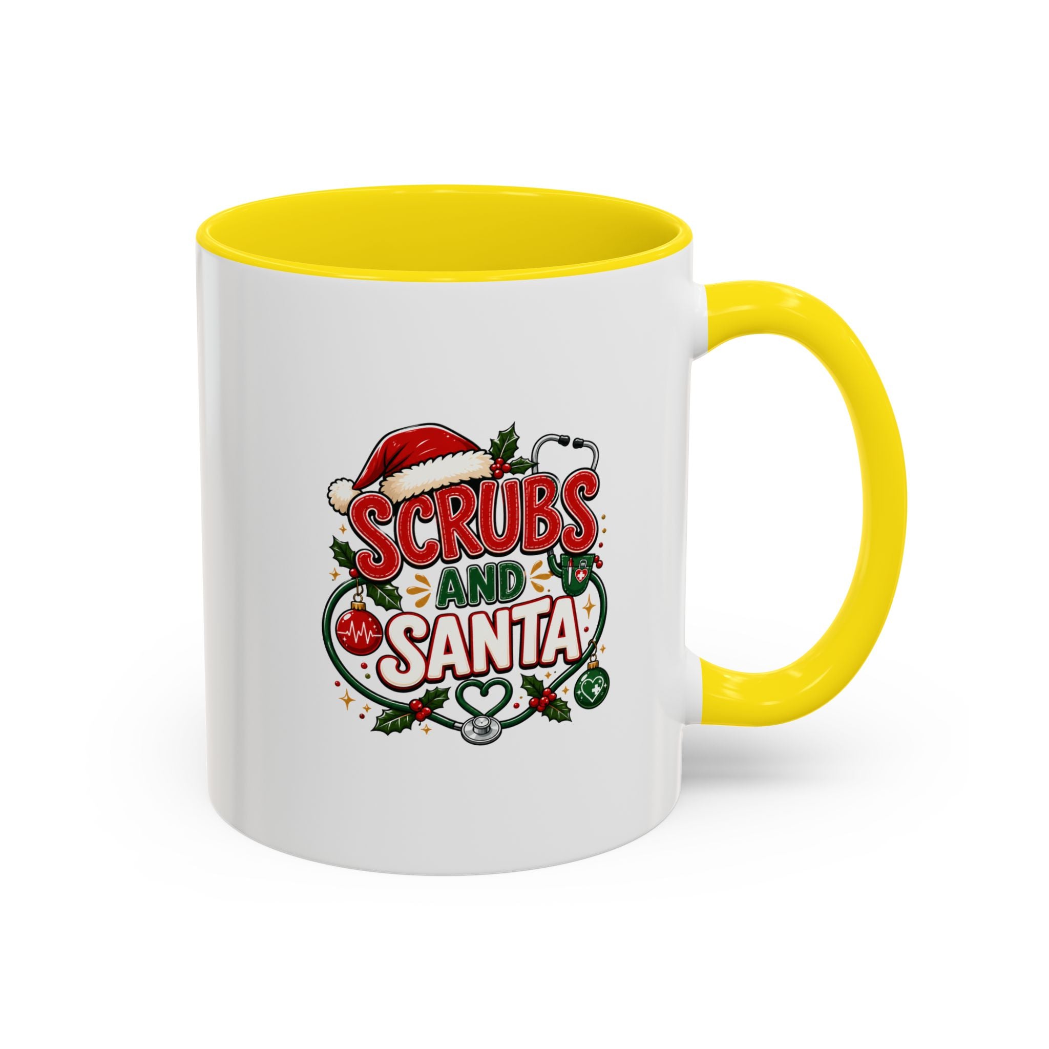 Coffee Mug — "Scrubs and Santa" Christmas Nurse Mug